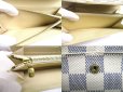 Photo9: LOUIS VUITTON Damier Azur White Leather Flap Wallet Purse Sarah #a914 (9)