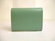 Photo2: Cartier Panthere de Cartier Mint Green Leather Gold H/W Mini Wallet #a915 (2)