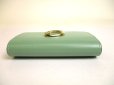 Photo6: Cartier Panthere de Cartier Mint Green Leather Gold H/W Mini Wallet #a915 (6)