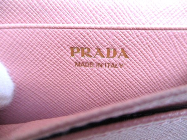 Photo10: PRADA Pink Saffiano Ribbon Leather Card Case Card Holder #a916