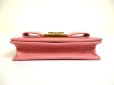 Photo5: PRADA Pink Saffiano Ribbon Leather Card Case Card Holder #a916 (5)