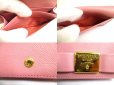 Photo9: PRADA Pink Saffiano Ribbon Leather Card Case Card Holder #a916 (9)