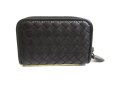 Photo2: BOTTEGA VENETA Intrecciato Black Leather Zipped Card Case Coin Purse #a920 (2)