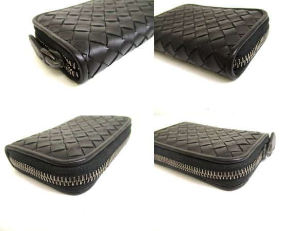 Photo7: BOTTEGA VENETA Intrecciato Black Leather Zipped Card Case Coin Purse #a920