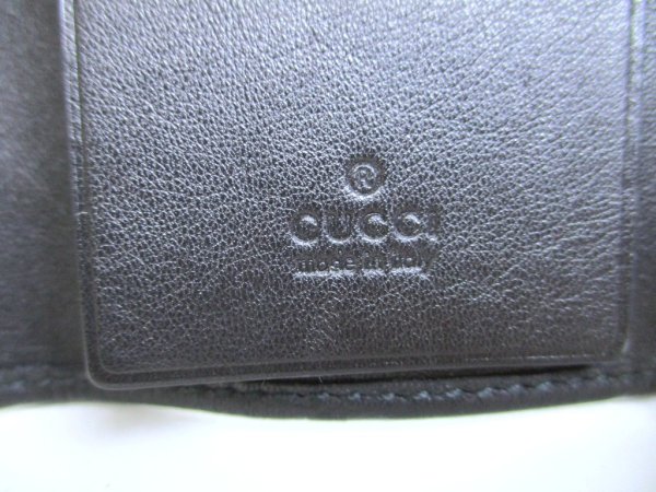 Photo10: GUCCI Guccissima Black Leather 6 Pics Key Chain #a921