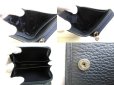 Photo9: HUNTING WORLD Black Canvas and Navy Leather Bifold Wallet #a922 (9)