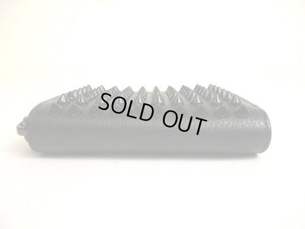 Photo5: Christian Louboutin Panettone Black Leather Round Zip Coin Purse #a923