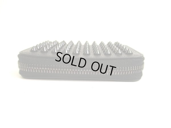 Photo6: Christian Louboutin Panettone Black Leather Round Zip Coin Purse #a923