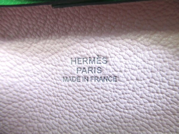 Photo10: HERMES Bamboo & Rose darling Chevre Myzore Leather Coin Purse Bastia #a925