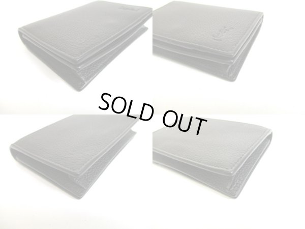 Photo7: Yves Saint Laurent YSL Black Leather Card Holder #a928