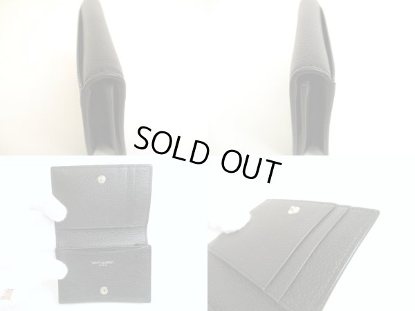 Photo8: Yves Saint Laurent YSL Black Leather Card Holder #a928