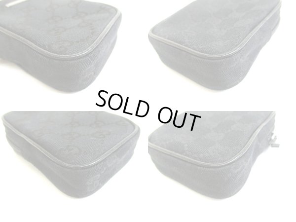 Photo7: GUCCI Black GG Canvas Cigarette Case Pouch #a930