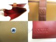 Photo10: LOEWE Light Camel Pecan Color Leather Bifold Wallet Compact Wallet #a931 (10)