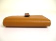 Photo5: LOEWE Light Camel Pecan Color Leather Bifold Wallet Compact Wallet #a931 (5)