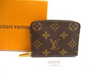 LOUIS VUITTON Monogram Brown Leather Zippey Coin Purse #a932