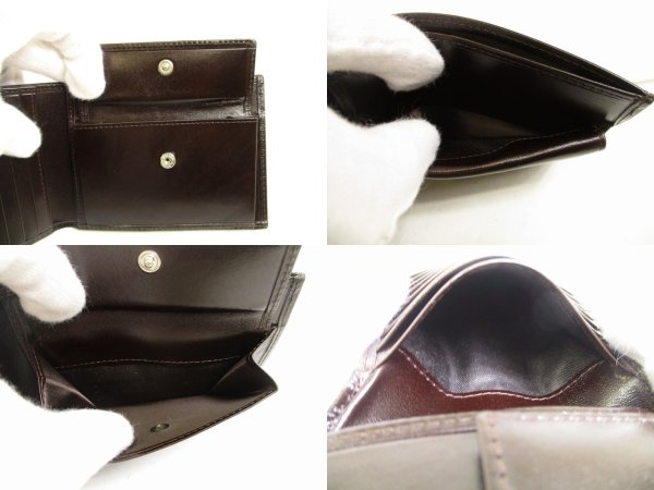 Photo9: FENDI Zucca Khaki Canvas Brown Leather Bifold Wallet Compact Wallet #a934