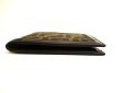 Photo5: FENDI Zucca Khaki Canvas Brown Leather Bifold Wallet Compact Wallet #a935 (5)