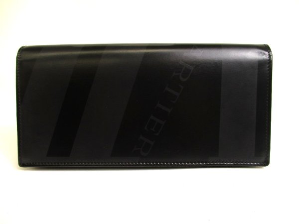 Photo2: Cartier Pasha de Cartier Black Leather Bifold Long Flap Wallet Purse #a941