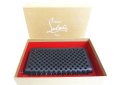 Photo12: Christian Louboutin Panettone Black Leather Spikes Round Zip Wallet #a942 (12)