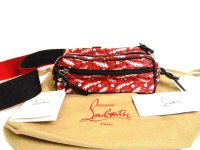 Christian Louboutin Red Nylon Waist Packs Belt Bag Pouch #a946