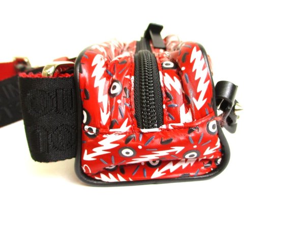 Photo3: Christian Louboutin Red Nylon Waist Packs Belt Bag Pouch #a946