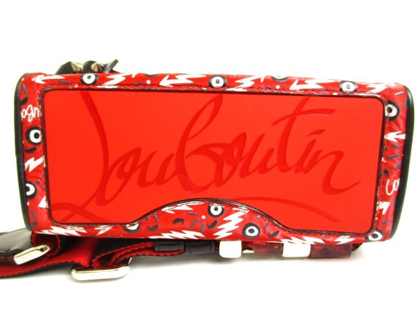 Photo5: Christian Louboutin Red Nylon Waist Packs Belt Bag Pouch #a946