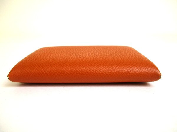 Photo6: HERMES Veau Epson Veau Epson Leather Card Case Card Holder Calvi #a947