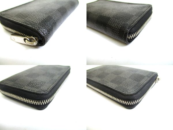 Photo7: LOUIS VUITTON Damier Graphite Leather Zippey Coin Purse #a951