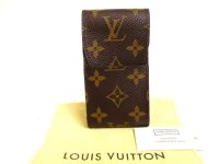 LOUIS VUITTON Monogram Leather Brown Cigarette Cases #a954