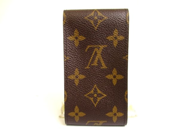 Photo2: LOUIS VUITTON Monogram Leather Brown Cigarette Cases #a954