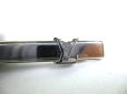 Photo10: LOUIS VUITTON Silver Steel LV Motif Necktie Pin Tie Clip #a955 (10)