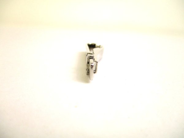 Photo4: LOUIS VUITTON Silver Steel LV Motif Necktie Pin Tie Clip #a955