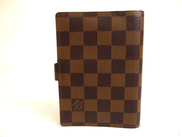 Photo2: LOUIS VUITTON Damier Leather Document Holder Small Ring Agenda Cover #a957