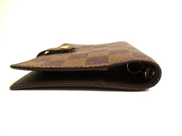 Photo6: LOUIS VUITTON Damier Leather Document Holder Small Ring Agenda Cover #a957