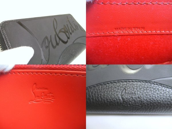 Photo10: Christian Louboutin Panettone Black Leather Round Zip Wallet #a962