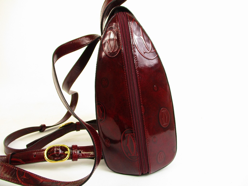 Cartier Happy Birthday Red Patent Leather Backpack Bag Purse #5009 - Authentic Brand Shop TOKYO&#39;s