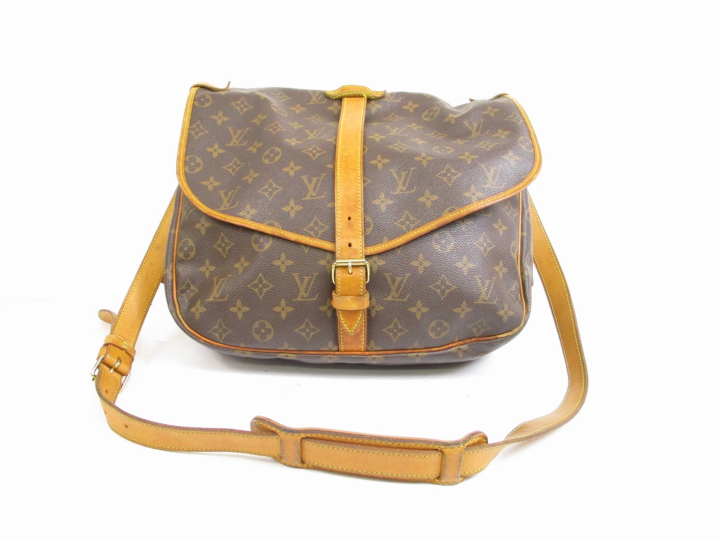 LOUIS VUITTON Monogram Leather Brown Cross-body Bag Saumur 35 #5368 - Authentic Brand Shop TOKYO&#39;s