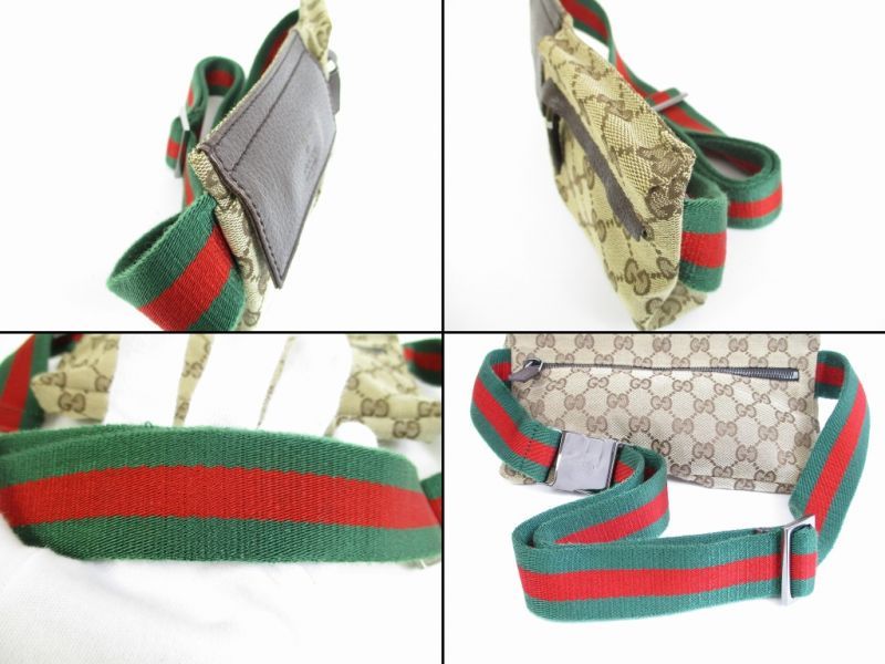 GUCCI GG Canvas Brown Fanny&Waist Packs Belt Bag Purse Small Size #5590 - Authentic Brand Shop ...