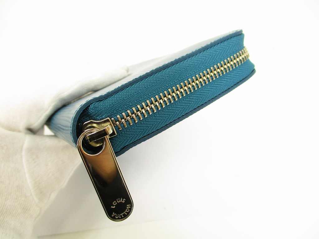 LOUIS VUITTON Epi Leather Cyan Zip Around Zippy Wallet Purse #6091 - Authentic Brand Shop TOKYO&#39;s