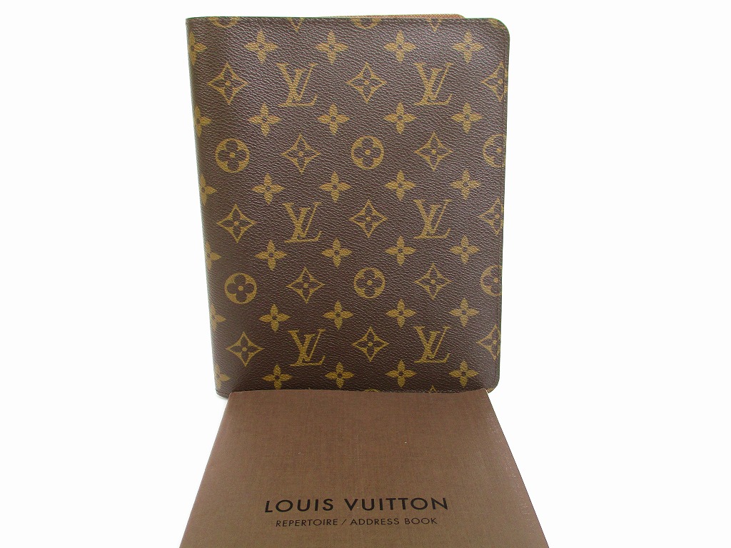 LOUIS VUITTON Monogram Brown Leather Desk Agenda Coover A5 #6208 - Authentic Brand Shop TOKYO&#39;s
