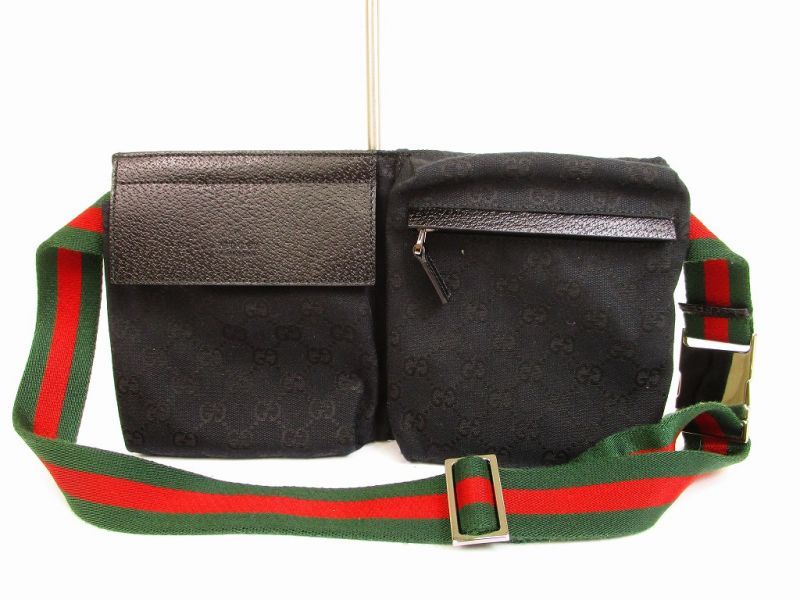 GUCCI GG Canvas Black Fanny&Waist Packs Belt Bag Purse #6270 - Authentic Brand Shop TOKYO&#39;s