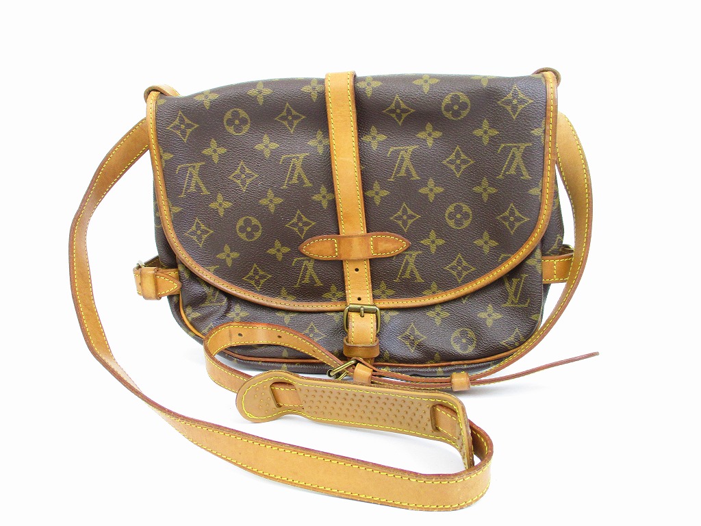 LOUIS VUITTON Monogram Leather Brown Crossbody Bag Saumur MM 30 #6371 - Authentic Brand Shop TOKYO&#39;s