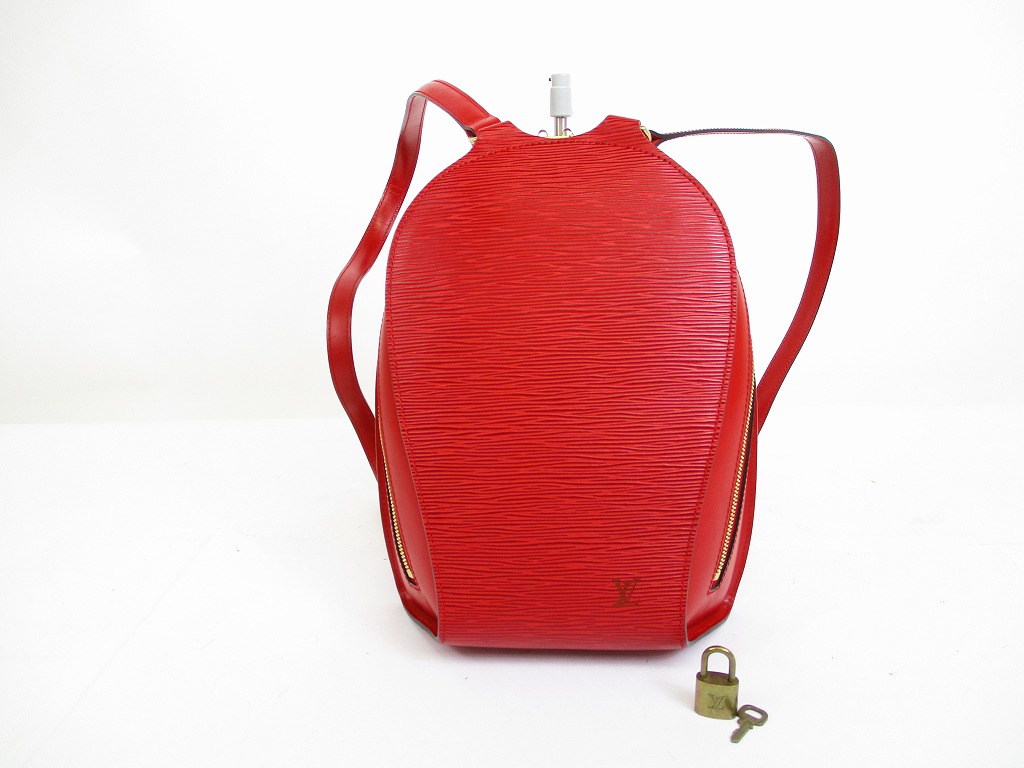 LOUIS VUITTON Epi Leather Red Backpack Bag Purse Mabillon #6521 - Authentic Brand Shop TOKYO&#39;s
