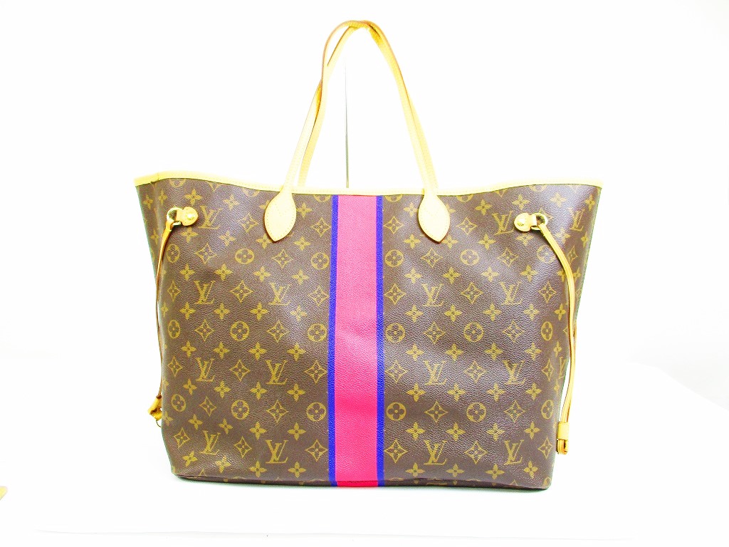 Auth LOUIS VUITTON Mon Monogram Leather Brown Tote Bag Neverfull GM #6684 | eBay