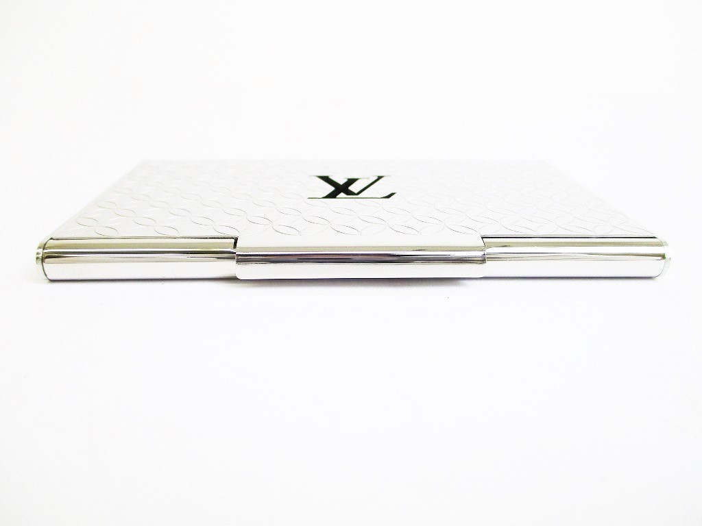 LOUIS VUITTON Silver Metal Champs Elysees Card Holder #7363 - Authentic Brand Shop TOKYO&#39;s