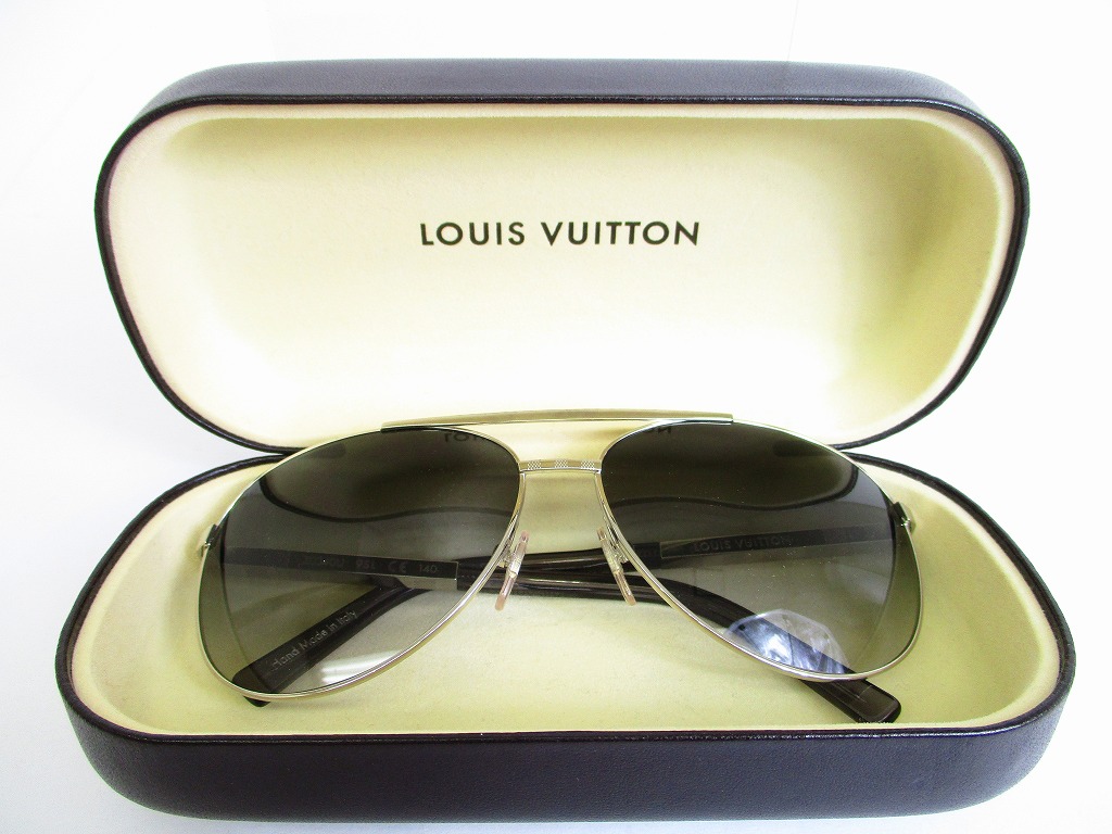LOUIS VUITTON Metal Gray Sunglasses Eye Wear Pilot Attitude #7389 - Authentic Brand Shop TOKYO&#39;s