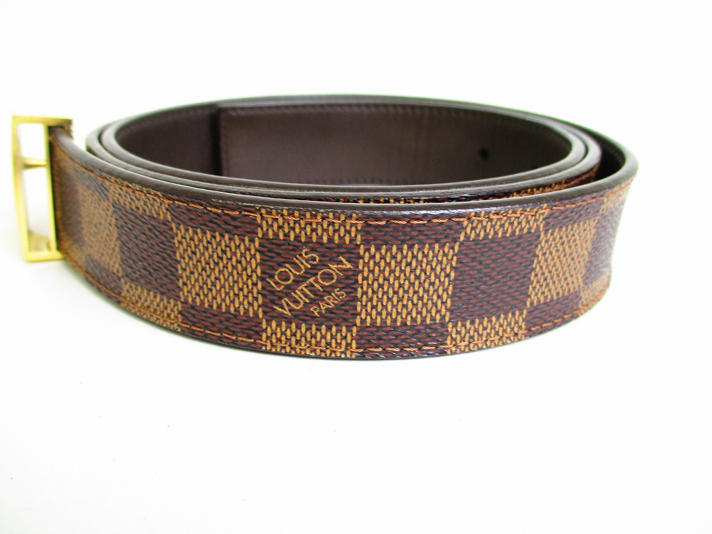 LV belt - Louis Vuitton Gold on Brown Gold buckle for sale in Co