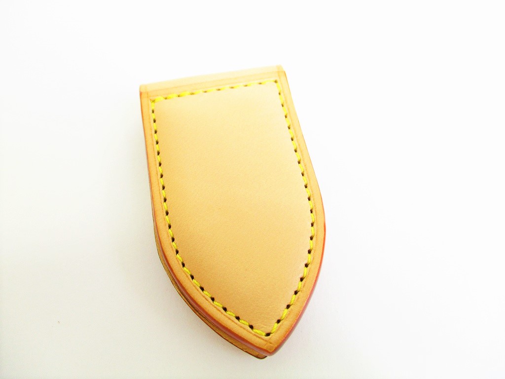 Authentic LOUIS VUITTON Brown Leather Magnetic Money Clip Bill Clip #7933 | eBay