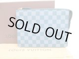 Photo: LOUIS VUITTON Damier Couleur Element Cyan Clutch Bag Pouch Pochette #4006