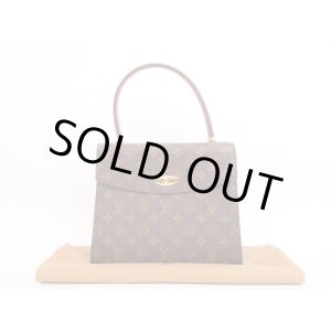 Photo: LOUIS VUITTON Monogram Leather Brown Hand Bag Purse Malesherbes #4008